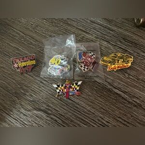 5 Vintage NASCAR Hat Pins